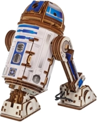 Ugears dřevěná mechanická skládačka STAR WARS R2‑D2 s LED projektorem