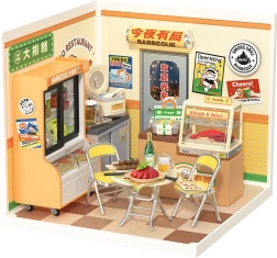 Robotime Rolife DIY domeček: restaurace Nonstop s LED osvětlením