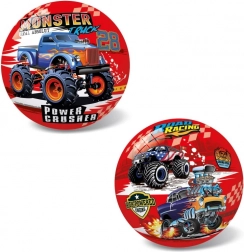 míč s motivem monster truck, 14 cm