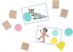 Dřevěné přiřazovací kostky O! Klocki BABY – BOBAŚKI I MIŚ od Trefl