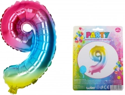 Nafukovací balónek duhový číslo 9