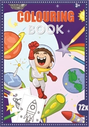Kniha omalovánek Vesmír A4, 72 stran