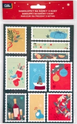 Samolepky na vánoční dárky z kraftového papíru – 3 archy