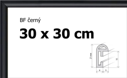 Plastový rám 30x30 cm černý