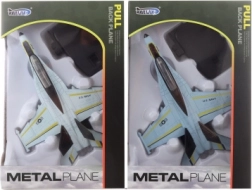 Kovové letadlo na baterie se zvukem a světly