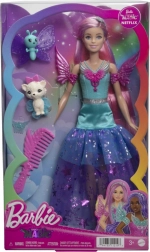 barbie malibu vílí panenka s růžovými vlasy a doplňky
