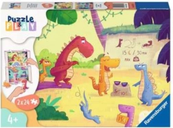 Ravensburger Puzzle a hra: Dinosauři 2x24 dílků