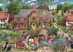 Ravensburger puzzle Život na vesnici 1000 dílků