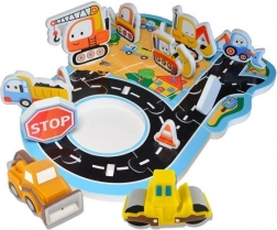 Pěnové koupací samolepky Stavební zóna