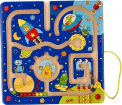 Dřevěný magnetický labyrint Vesmír od Goki