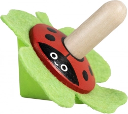 Detoa dřevěná káča s plstí beruška