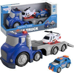 Woopie Modrý Policejní Vlek City Truck se Světelnými a Zvukovými Efekty