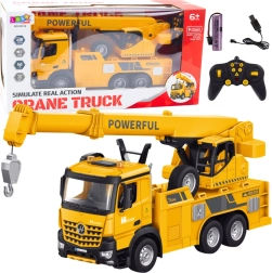 Změkčená hračka - Žlutý jeřáb na dálkové ovládání