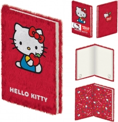 Hello Kitty plyšový zápisník A5