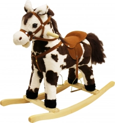 Houpací kůň s efekty strakatý 71 × 30 × 62 cm