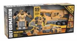 Transformující se nákladní automobil jeřáb - robot