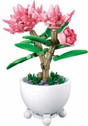 Sluban květina v květináči – růžové pivoňky