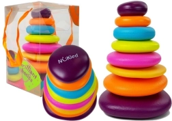 Barevná pyramida s kroužky pro děti