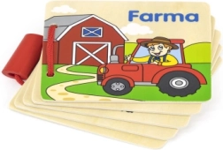 Dřevěná knížka farma – první slova a zvířátka