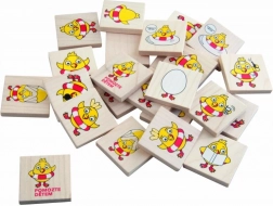 Dřevěné pexeso Kuře – trénink paměti a postřehu