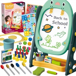 Dwoustanná magnetická tabule pro kreslení a výuku čísel a písmen