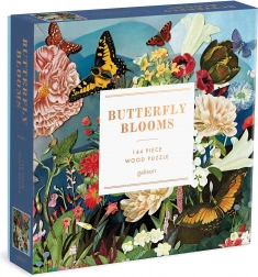Galison dřevěné puzzle zahrada motýlů