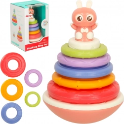 Houpací hračka Bibi-Inn pro smyslový rozvoj růžová