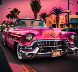 Diamantové malování cadillac v los angeles 30 × 40 cm