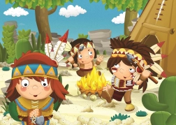 Puzzle Indiáni 50 dílků