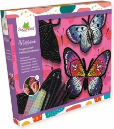 Artissimo barevní motýli – kreativní sada s pastelkami a kamínky