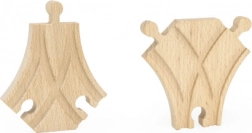 dřevěné koleje krátká výhybka 2 ks