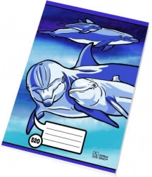 školní sešit a5 čistý 20 listů delfíni