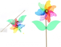 Větrník květina na plastové tyči