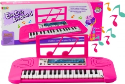 Elektrické Piano pro Děti 36 Melodií Růžové