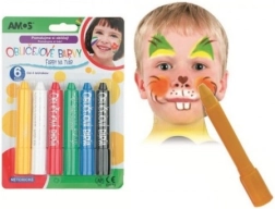 Obličejové barvy v tužce – sada 6 barev