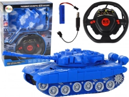 Zábavná RC tank Modrý 1:18 27MHz