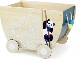 Dřevěný vozík Vilac Canopée s gumovými kolečky