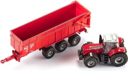 Model traktoru MASSEY FERGUSON s přívěsem SIKU 1:87