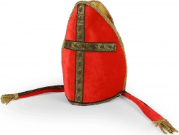 Mikulášská mitra s vyšíváním