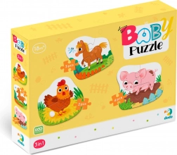 Baby puzzle Zvířátka z farmy 3v1 (2, 3, 4 dílků) DODO