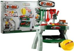 Dětský pracovní stůl s nářadím a helmou