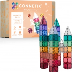 Connetix Pastel Square Pack magnetické stavebnice 40 dílů