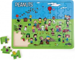 Malé nožičky Dřevěné puzzle Snoopy na hřišti