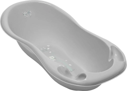 Anatomická dětská vanička s motivem sovy 102 cm – šedá