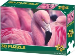 3D puzzle plameňák 100 dílků