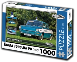 Retro auta puzzle Škoda 1000 MB VB (1967) – 1000 dílků
