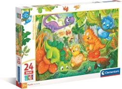 Clementoni puzzle šťastná oáza dinosaurů, maxi 24 dílků