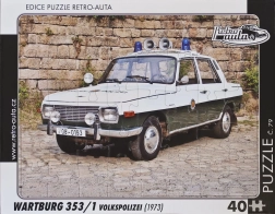 Puzzle RETRO-AUTA Wartburg 353 Volkspolizei 40 dílků