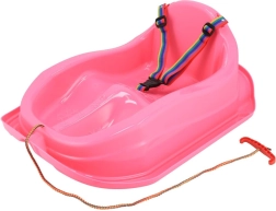 Plastové sáně s opěrkou BABY MIX Mini růžové