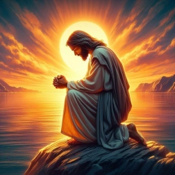 Diamantové malování Modlící se Ježíš 30 × 40 cm